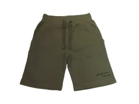 Brooklyn Work Script Embroidery Fleece Rid Shorts Army Green