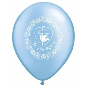 11 inch FOR YOUR BAPTISM DOVE - PEARL AZURE