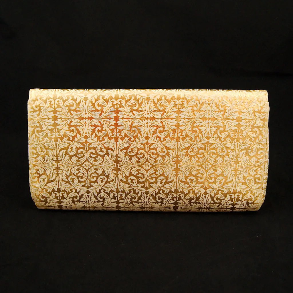 1950s Gold Embossed Clutch Bag