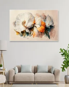 3D Vibrant Flower Canvas Wall Painting