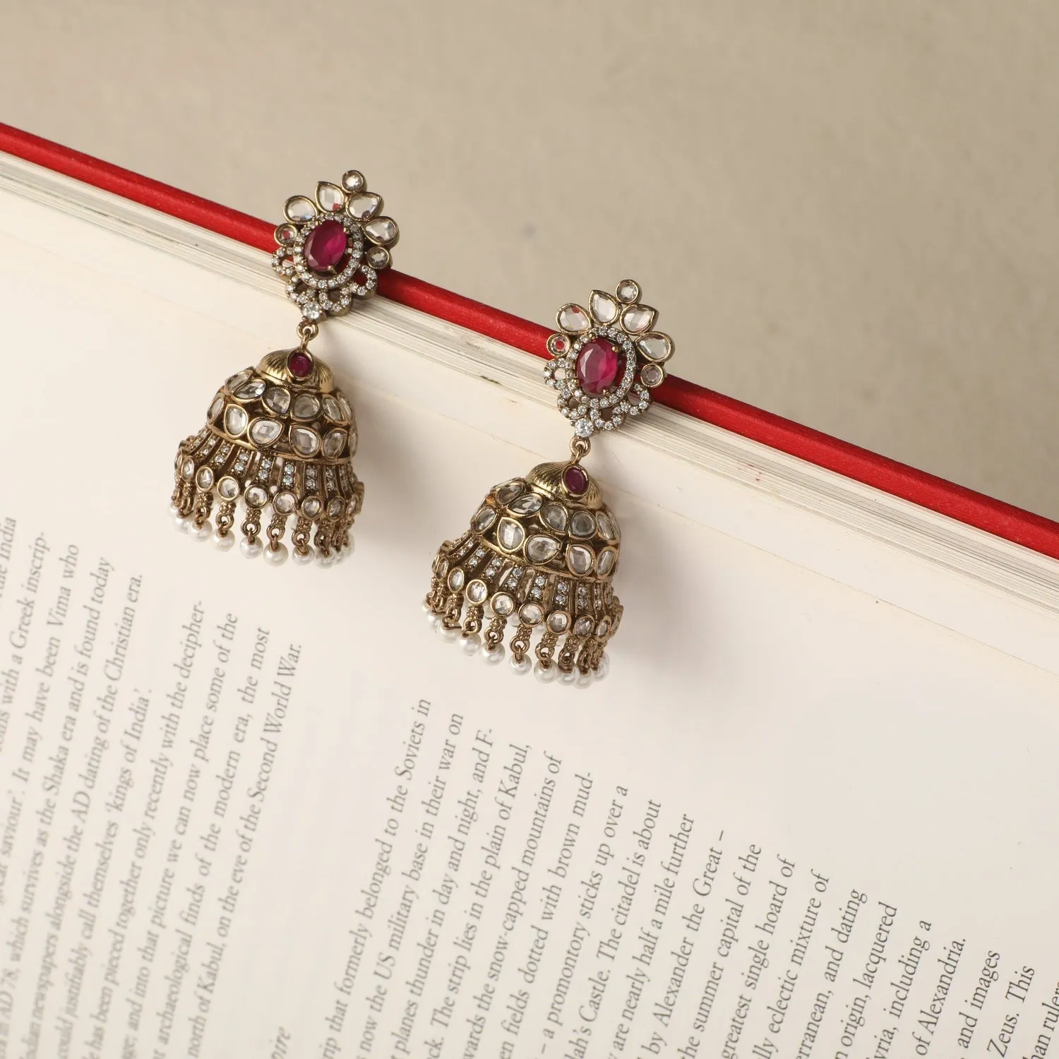 Aatreyi Nakshatra CZ Jhumka Earrings