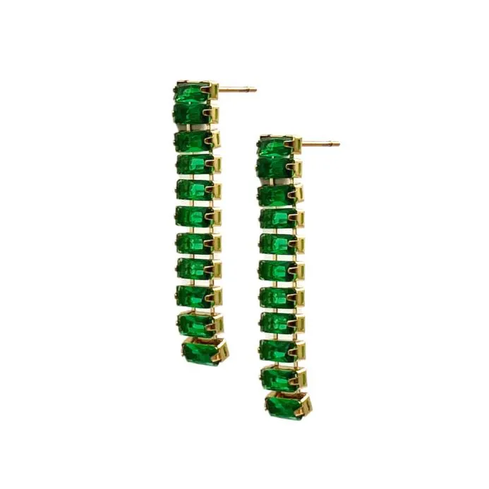 Alessia Emerald CZ Drop Earring