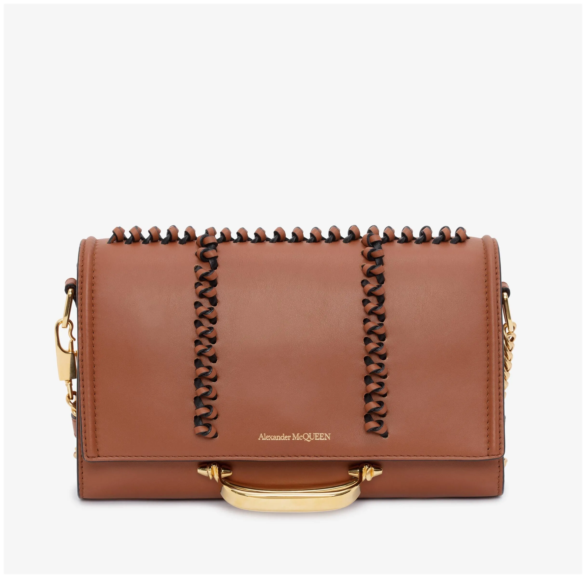 Alexander McQueen The Story Knotted Brown Handbag