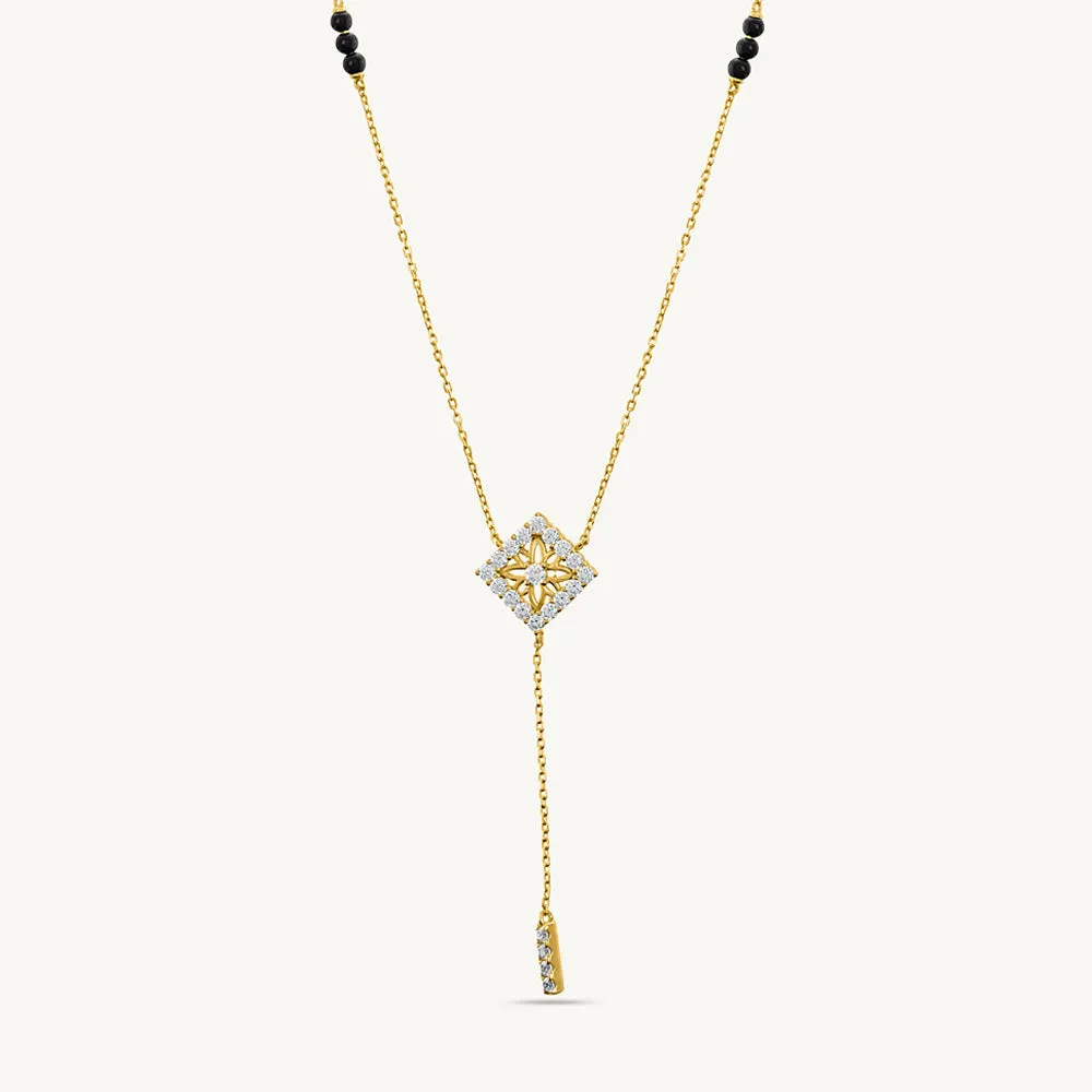 Anika Diamond Mangalsutra | BIS Hallmarked | 18k Gold Vermeil