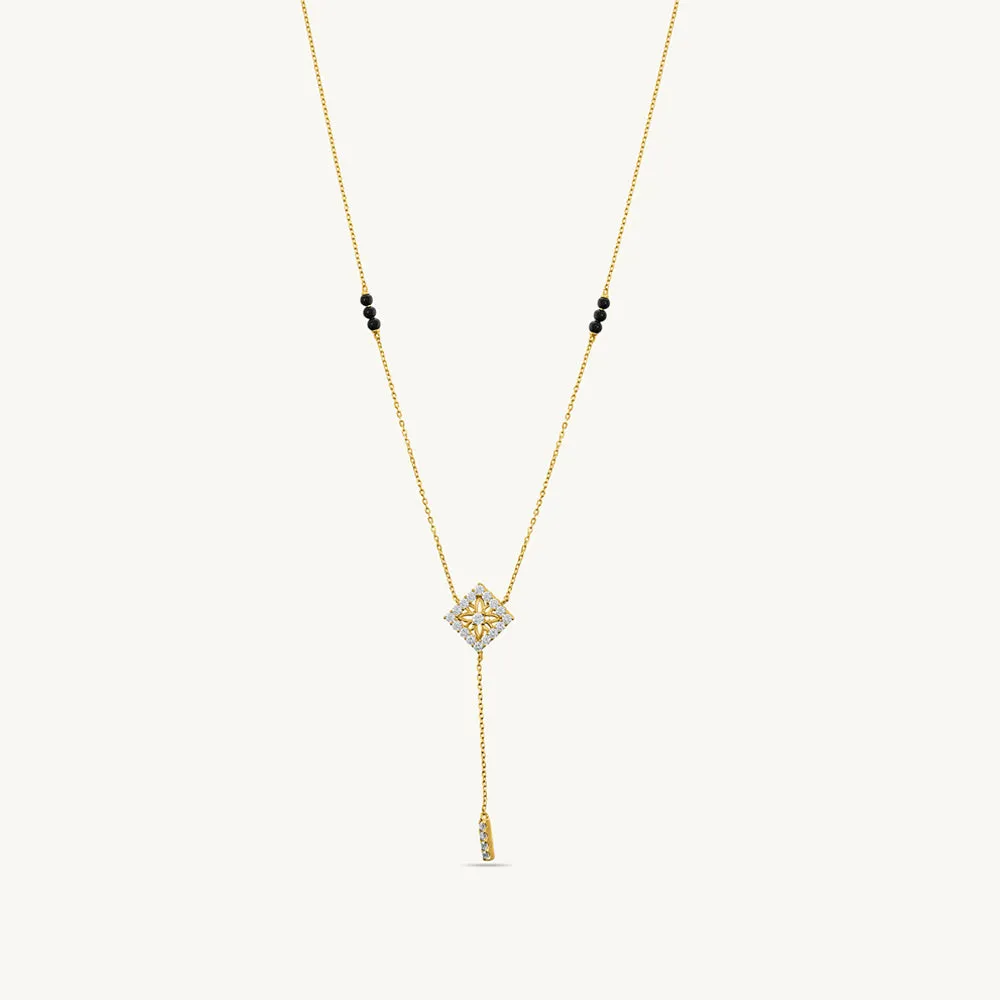 Anika Diamond Mangalsutra | BIS Hallmarked | 18k Gold Vermeil