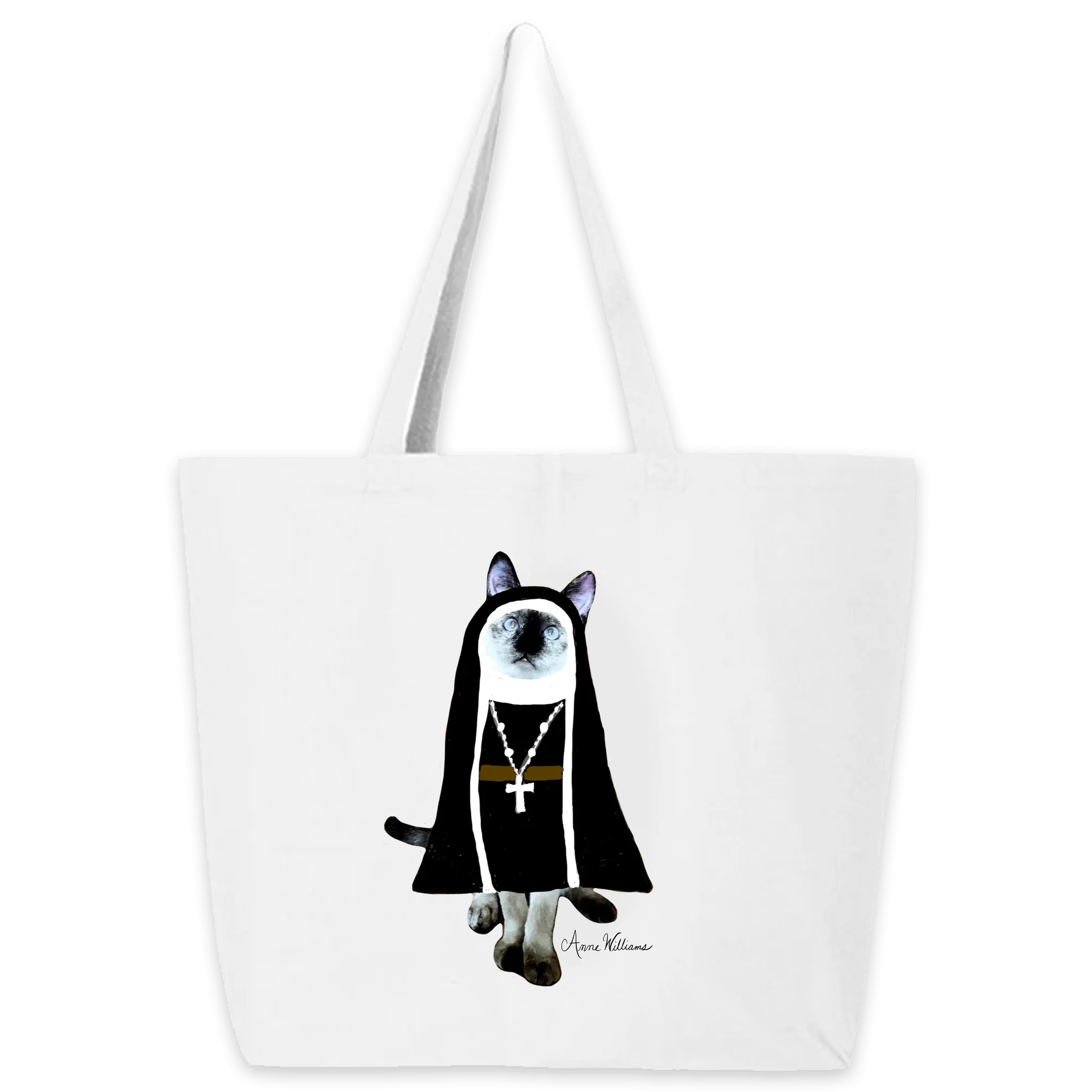 Anne Williams Art- Nun Cat Tote