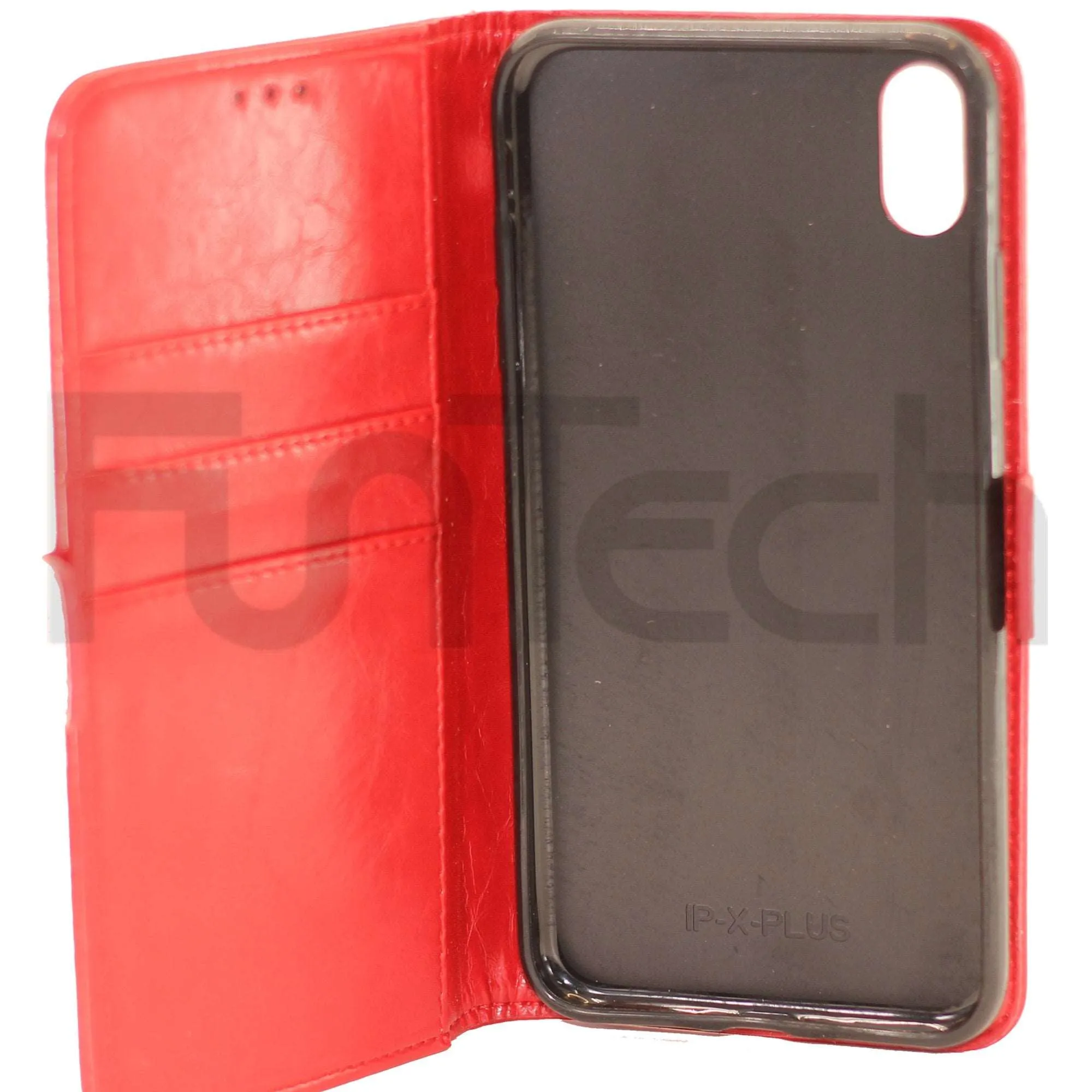 Apple iPhone XS Max Leather Wallet Case Color Red