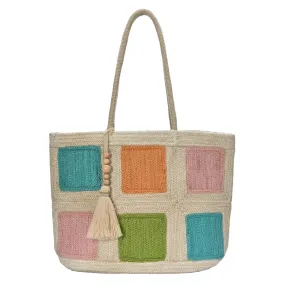 Ava's Colorful Sustainable Jute Tote