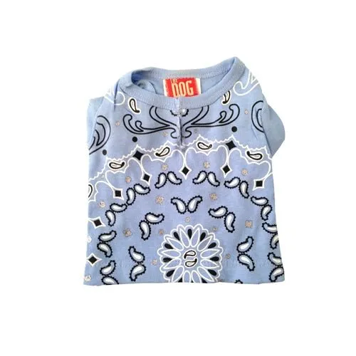 Bandana Tee in Light Blue