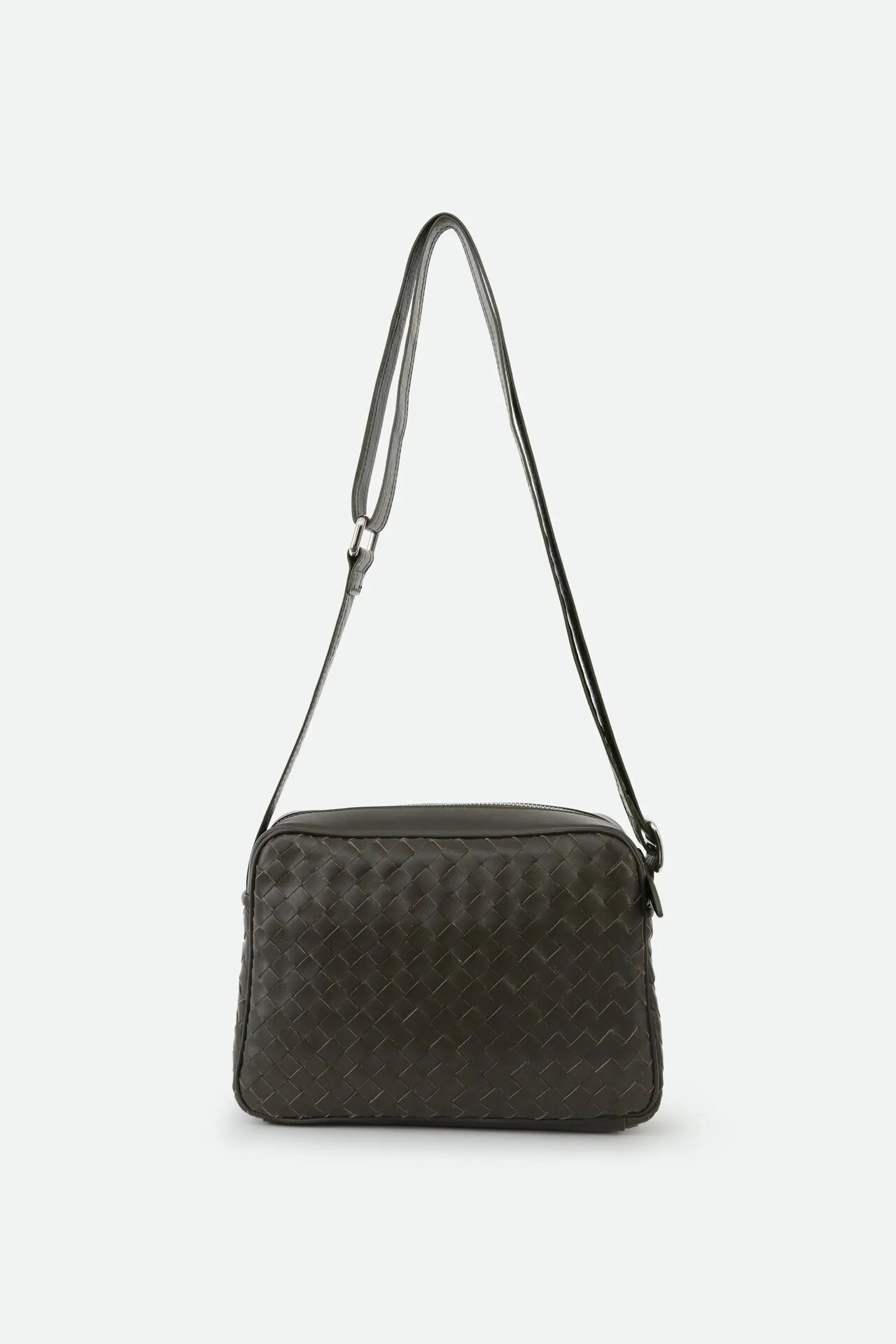 BARI WOVEN BAG IN ITALIAN LEATHER OLIVE