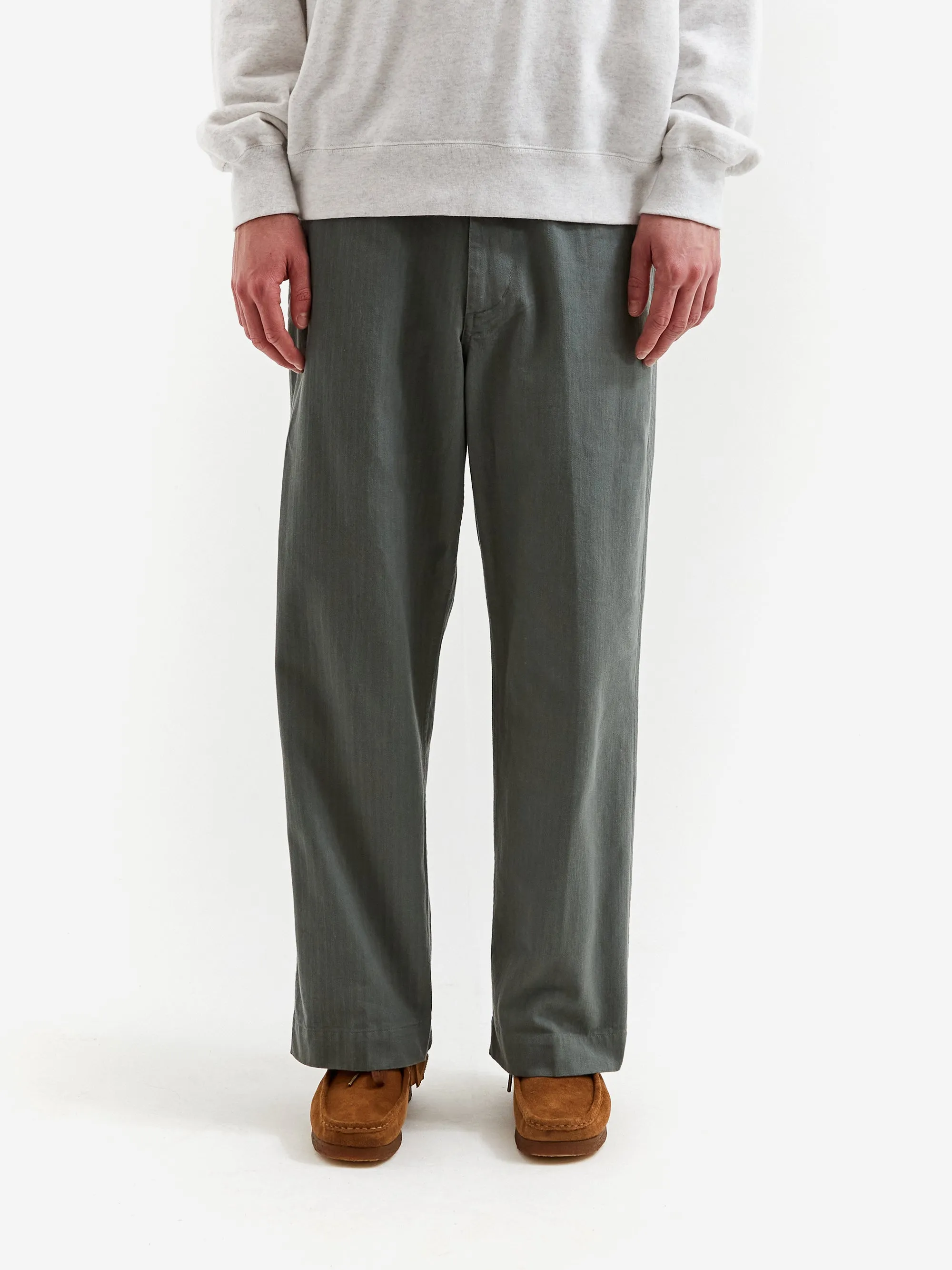 Beams Plus MIL Trousers Herringbone - Sage