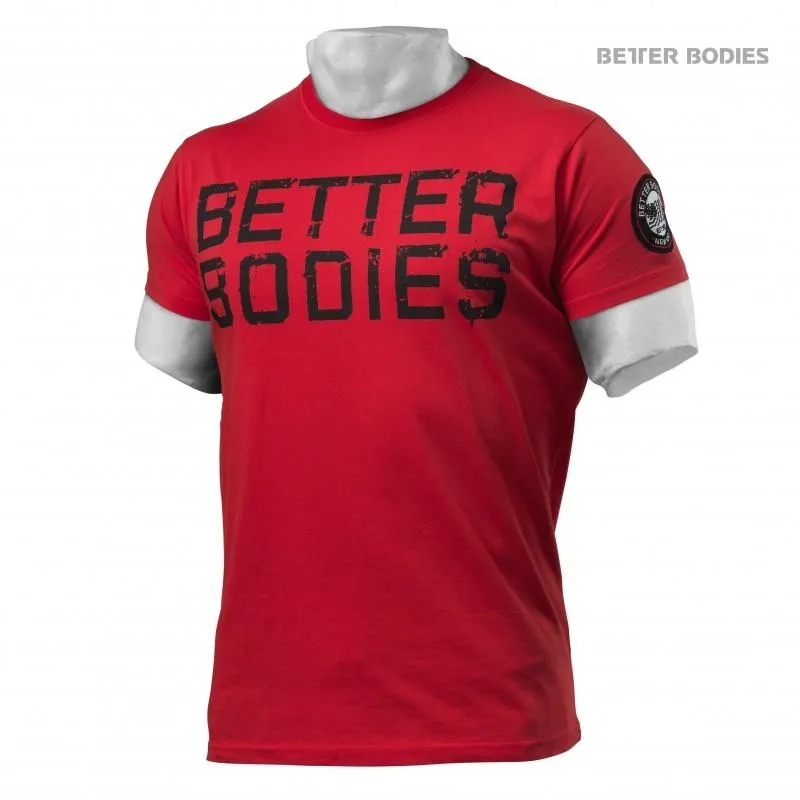 Better Bodies Basic Logo Tee - Bright Red