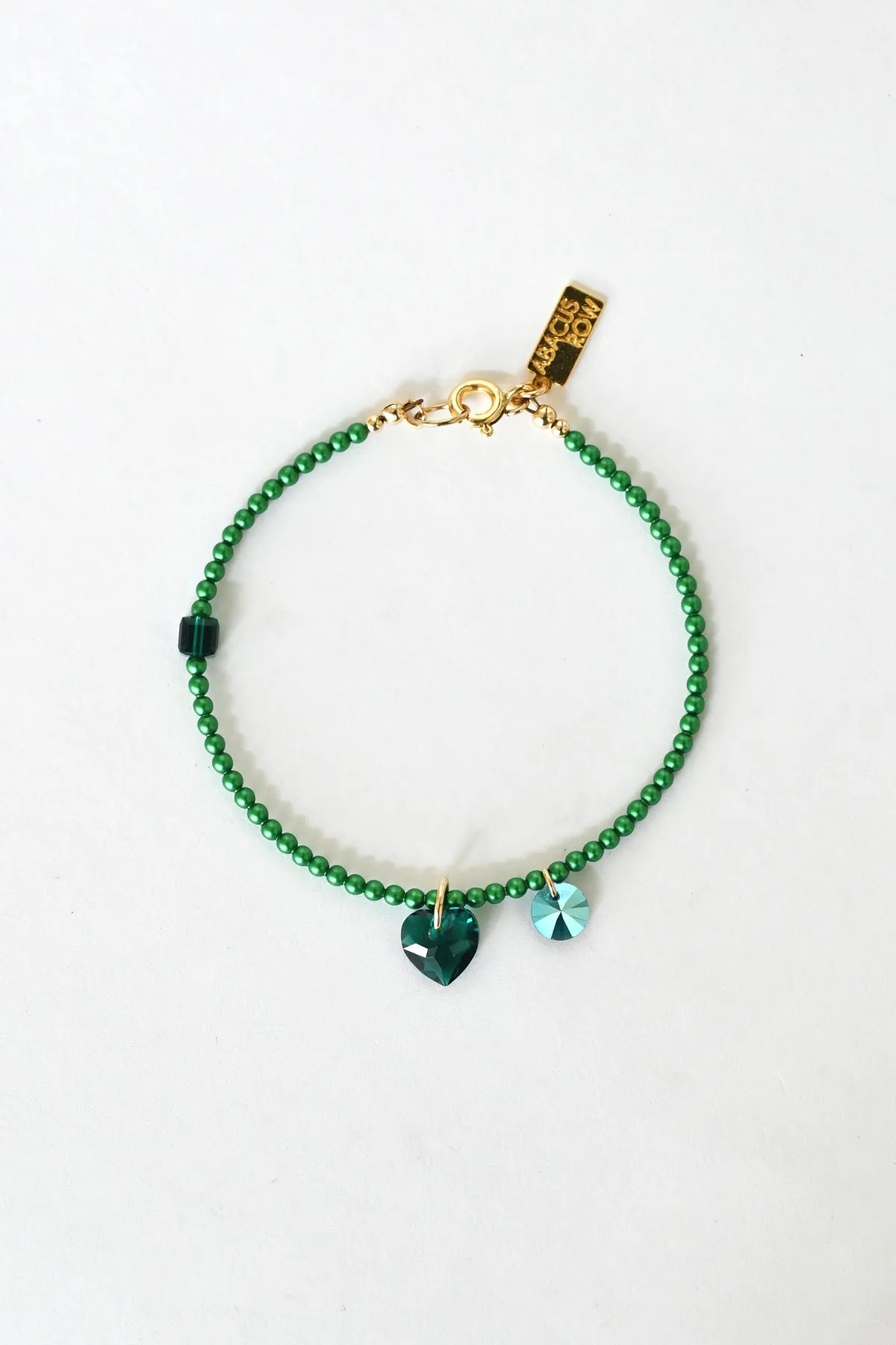 Big Heart Bracelet, Emerald