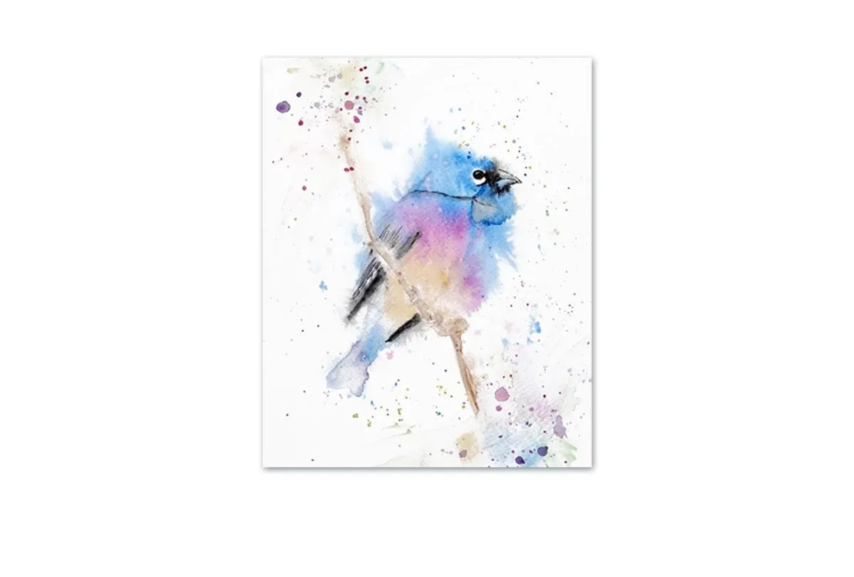 Bird Watercolour 2 | Canvas Wall Art Print