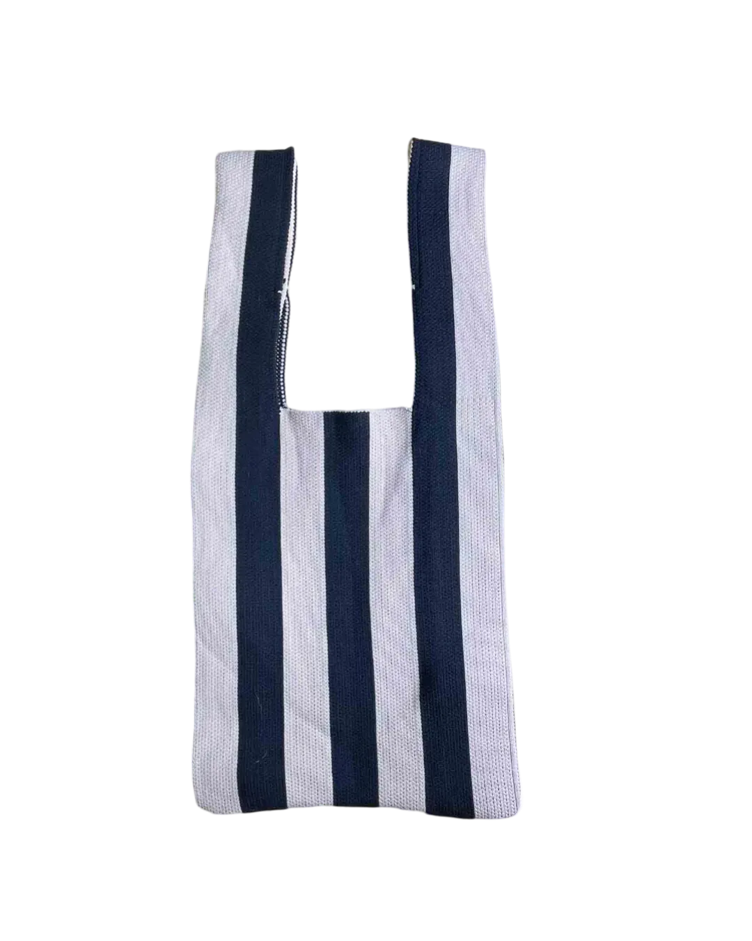 Black and Cream Striped Mini Carry Bag