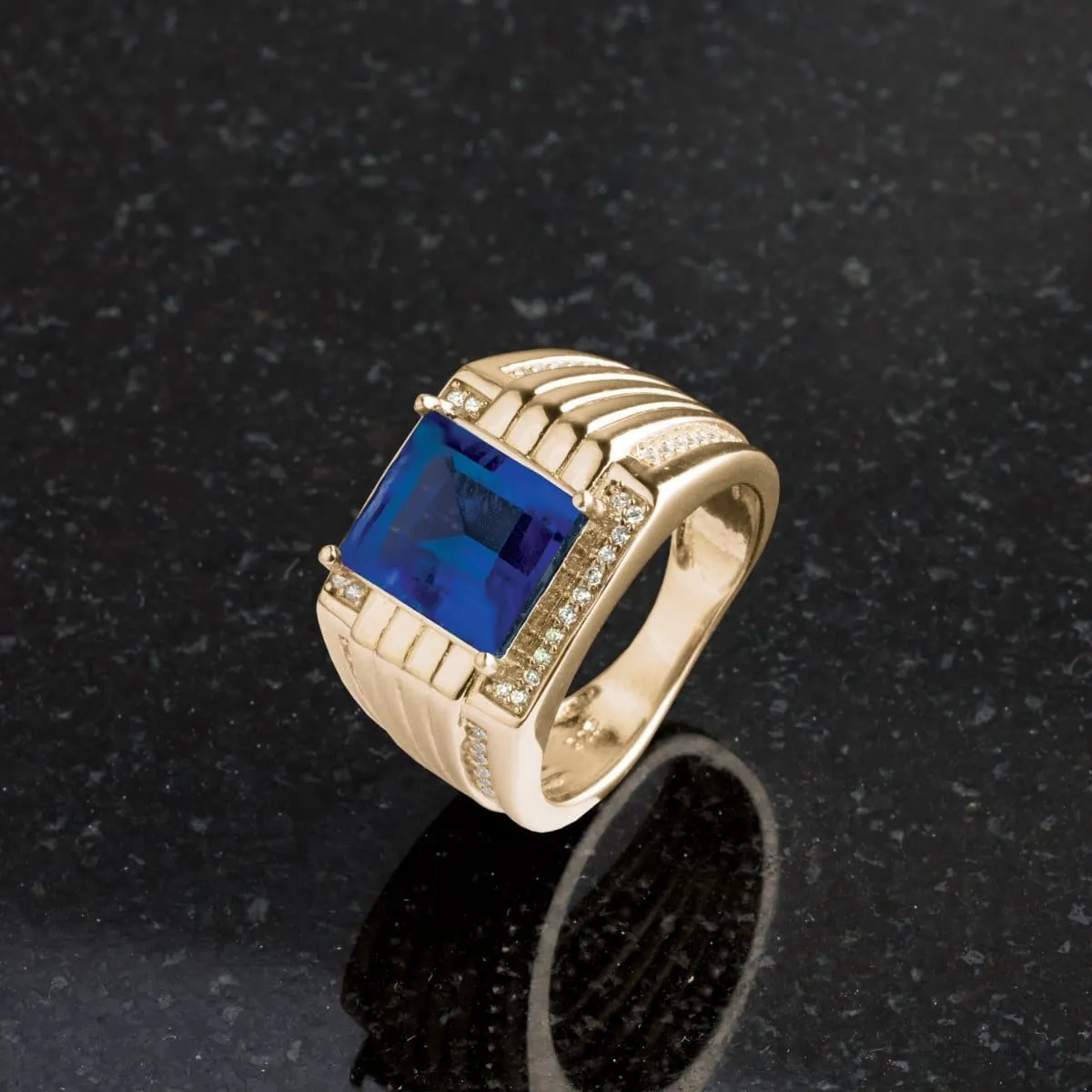 Blue Ice Men's Ring