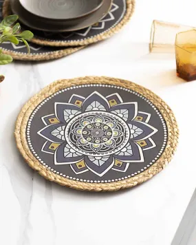 Boho Bliss Mandala Placemat - Grey