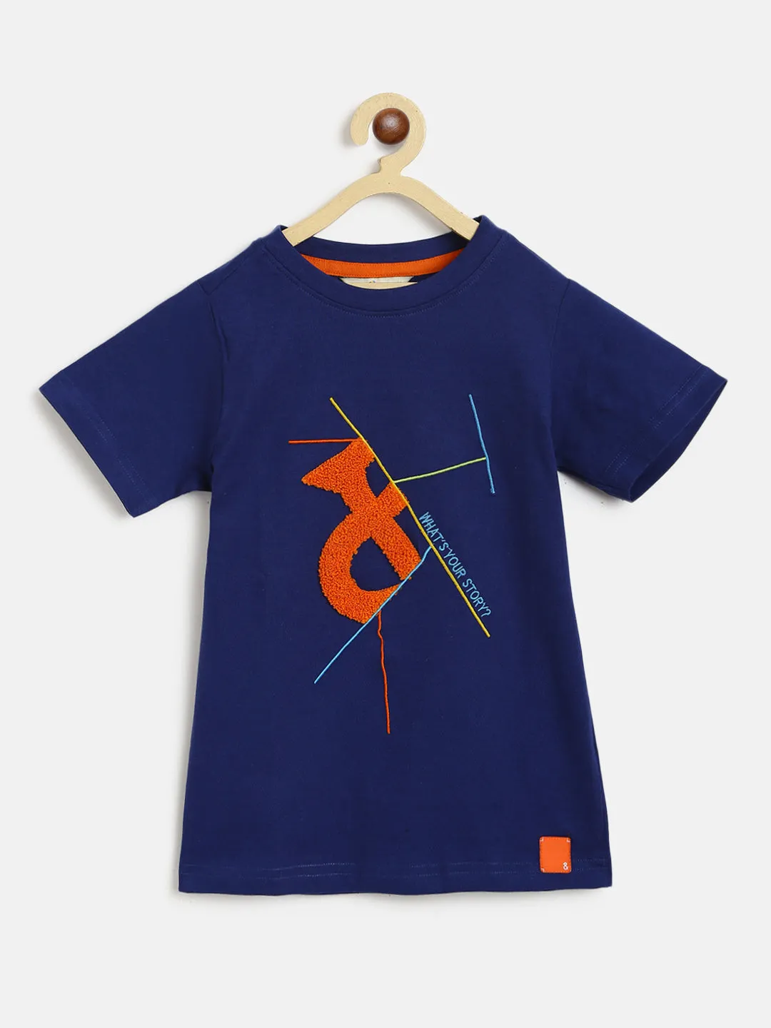 Boys Blue Printed T-Shirt