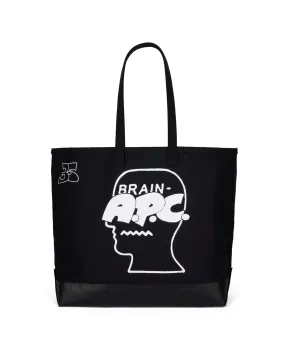 Brain Dead x A.P.C. Logohead Steele Tote Bag - Black