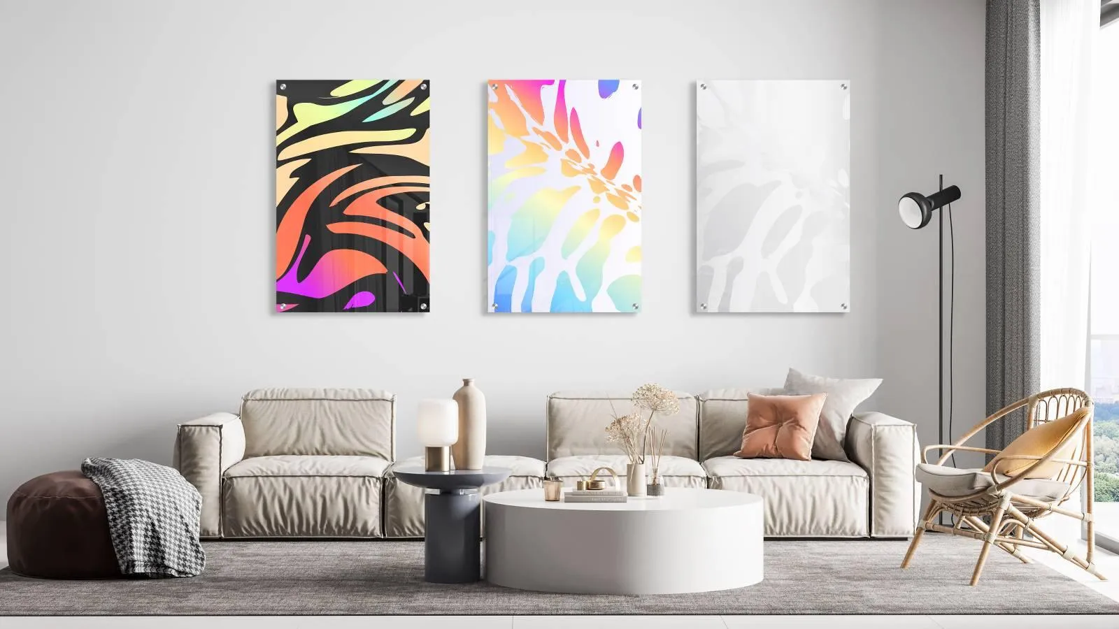 Brightly Design Set of 3 Prints Modern Wall Art Modern Artwork