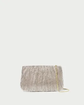 Brit Champagne Flat Pleated Clutch