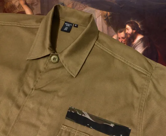 Brooklyn Work T78 Twill Army L/S Shirt Coyote Brown