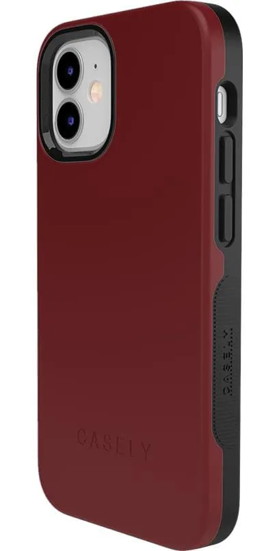 Burgundy Red on Black | Ultra-Protective Bold Case