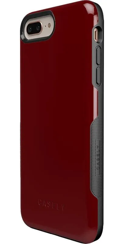 Burgundy Red on Black | Ultra-Protective Bold Case