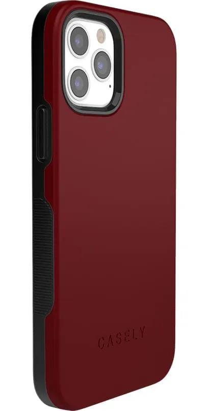 Burgundy Red on Black | Ultra-Protective Bold Case