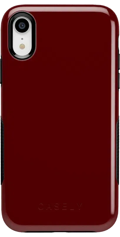 Burgundy Red on Black | Ultra-Protective Bold Case