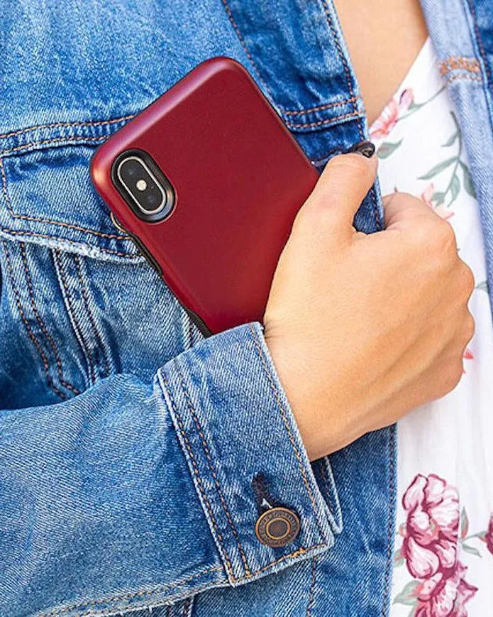 Burgundy Red on Black | Ultra-Protective Bold Case