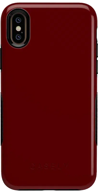 Burgundy Red on Black | Ultra-Protective Bold Case