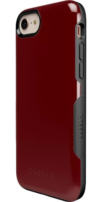 Burgundy Red on Black | Ultra-Protective Bold Case