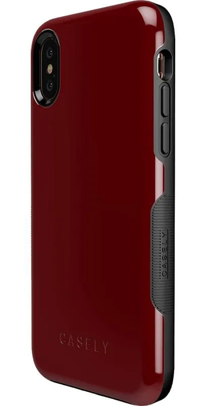 Burgundy Red on Black | Ultra-Protective Bold Case