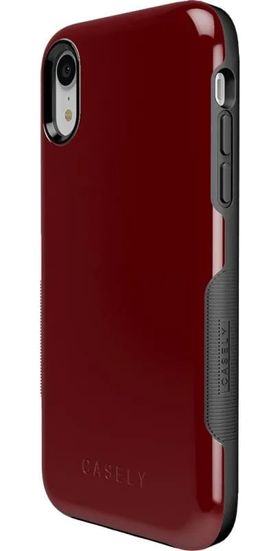 Burgundy Red on Black | Ultra-Protective Bold Case