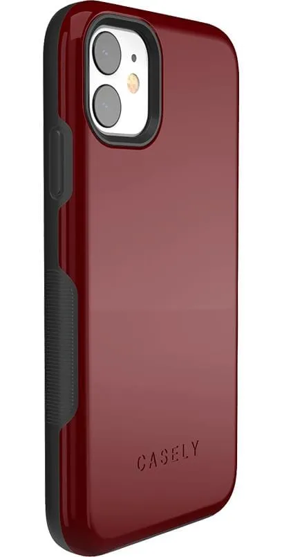 Burgundy Red on Black | Ultra-Protective Bold Case