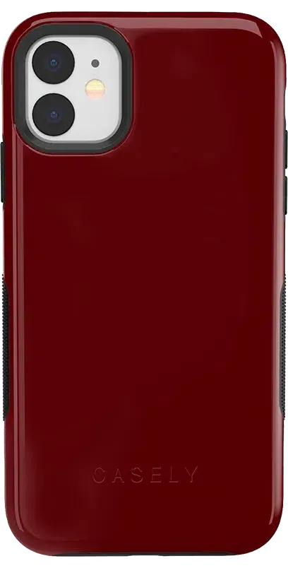 Burgundy Red on Black | Ultra-Protective Bold Case