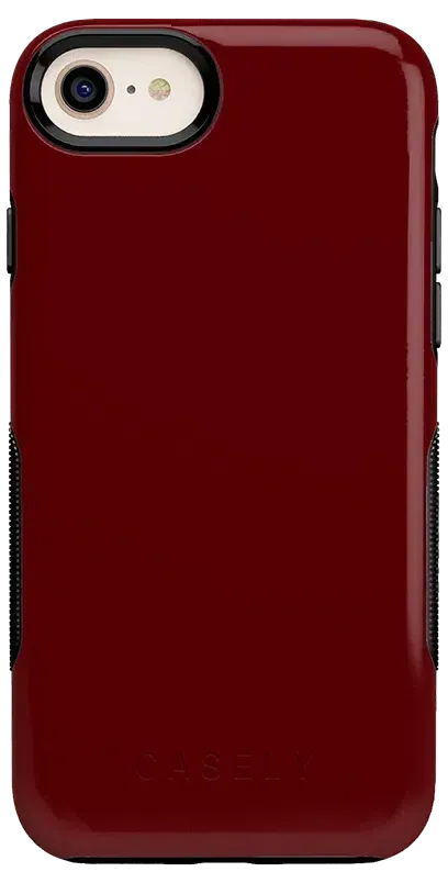 Burgundy Red on Black | Ultra-Protective Bold Case