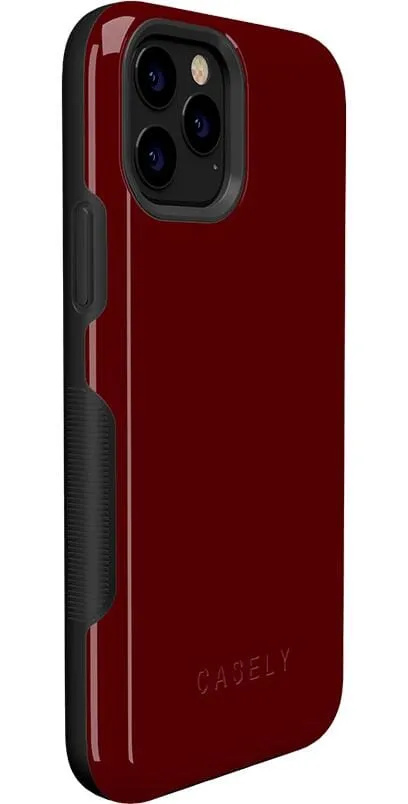 Burgundy Red on Black | Ultra-Protective Bold Case