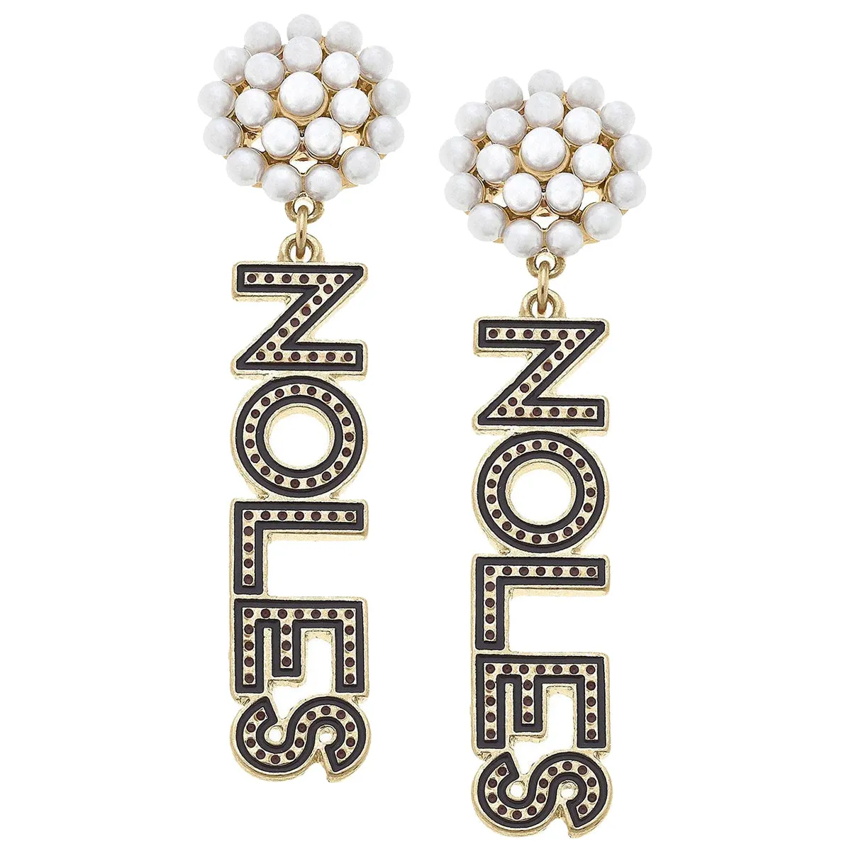 Canvas Noles Pearl Cluster Drop Earrings