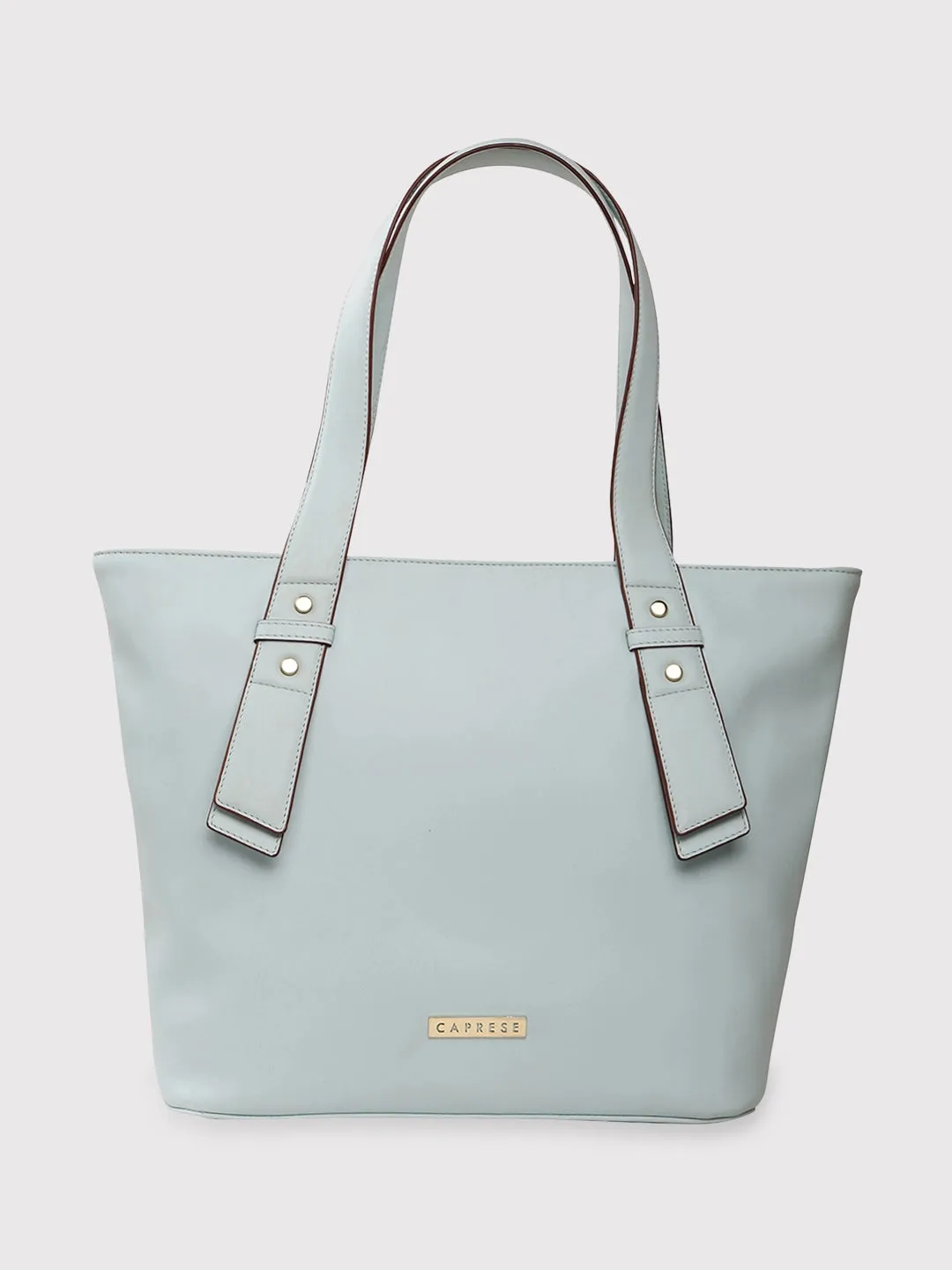 Caprese Amelia Tote Medium Solid Women'S Office Handbag Powder Blue