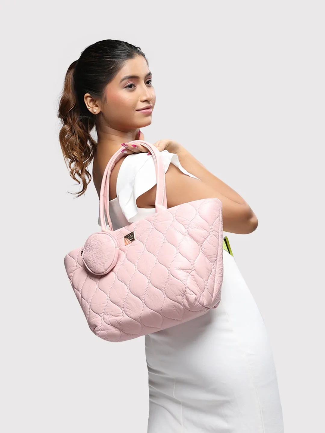 Caprese Briar Tote Small Office Handbag Dusky Pink