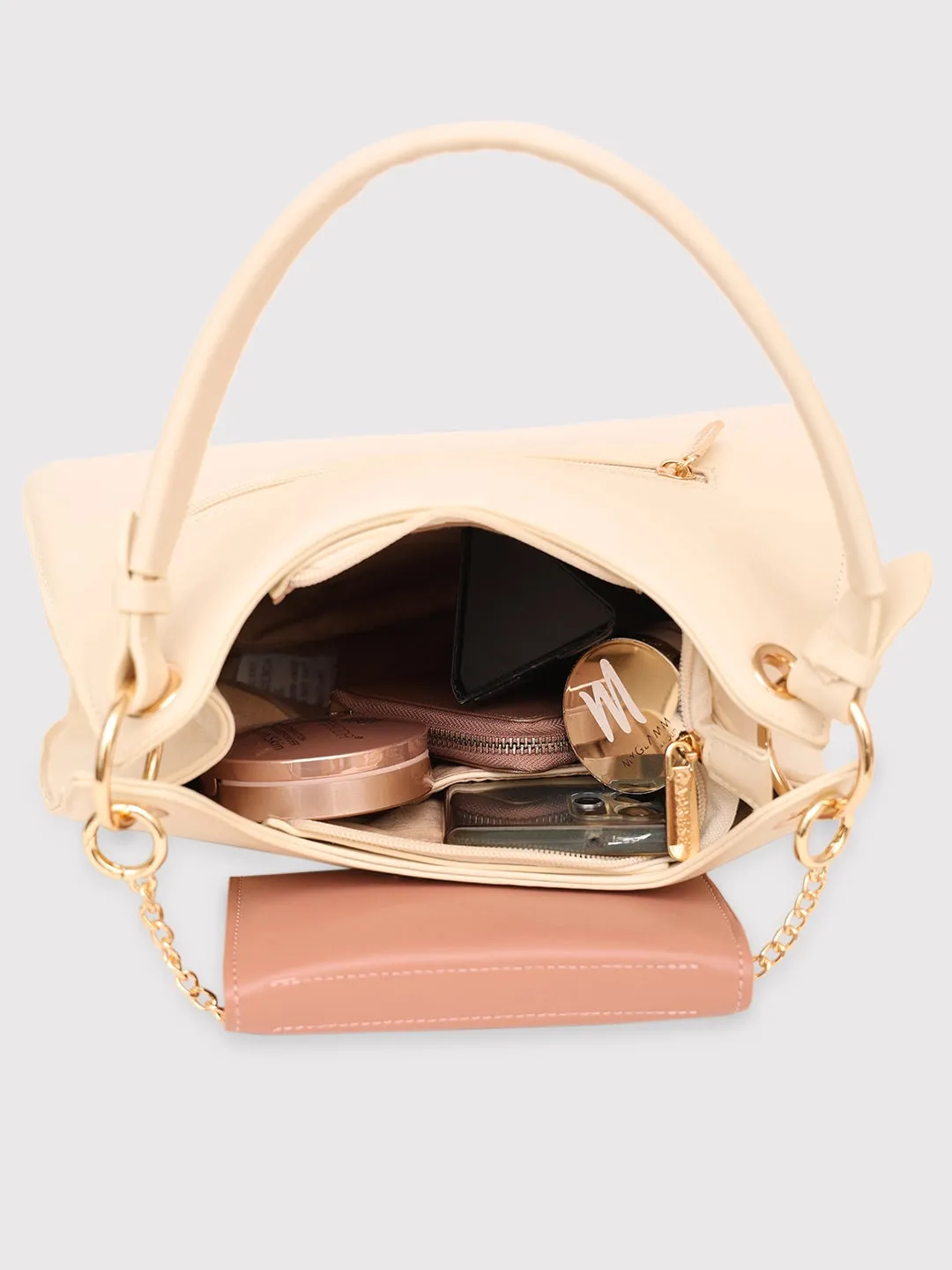 Caprese Capri Satchel Small Beige