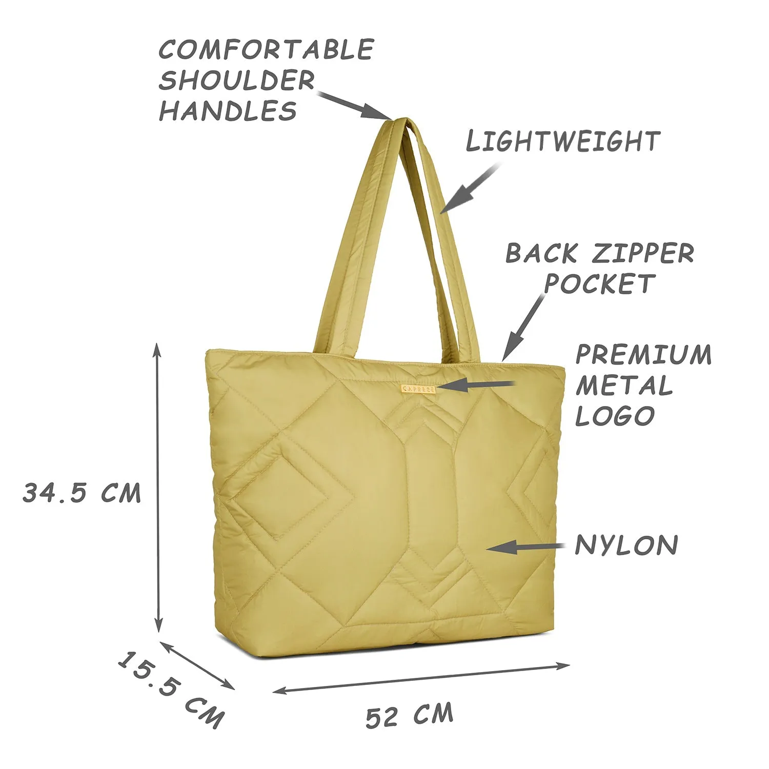 Caprese Clara Tote Large (E) Ochre