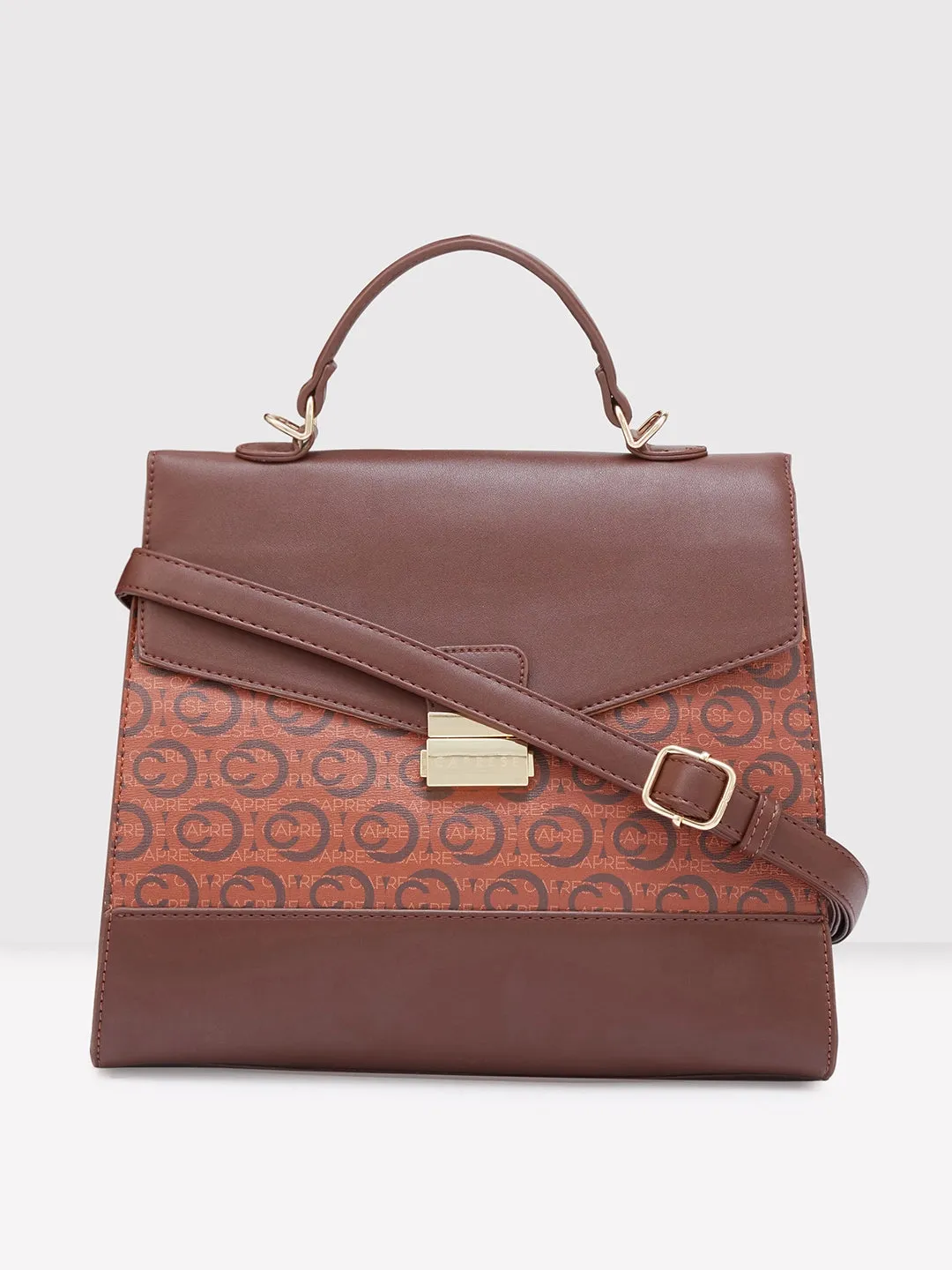 Caprese Cleo Satchel Medium Brown