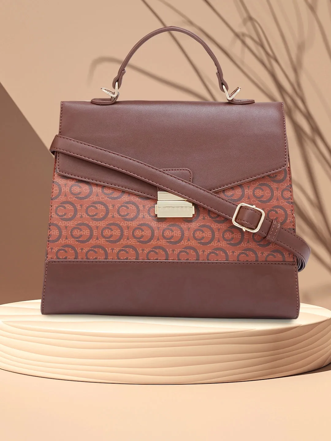 Caprese Cleo Satchel Medium Brown