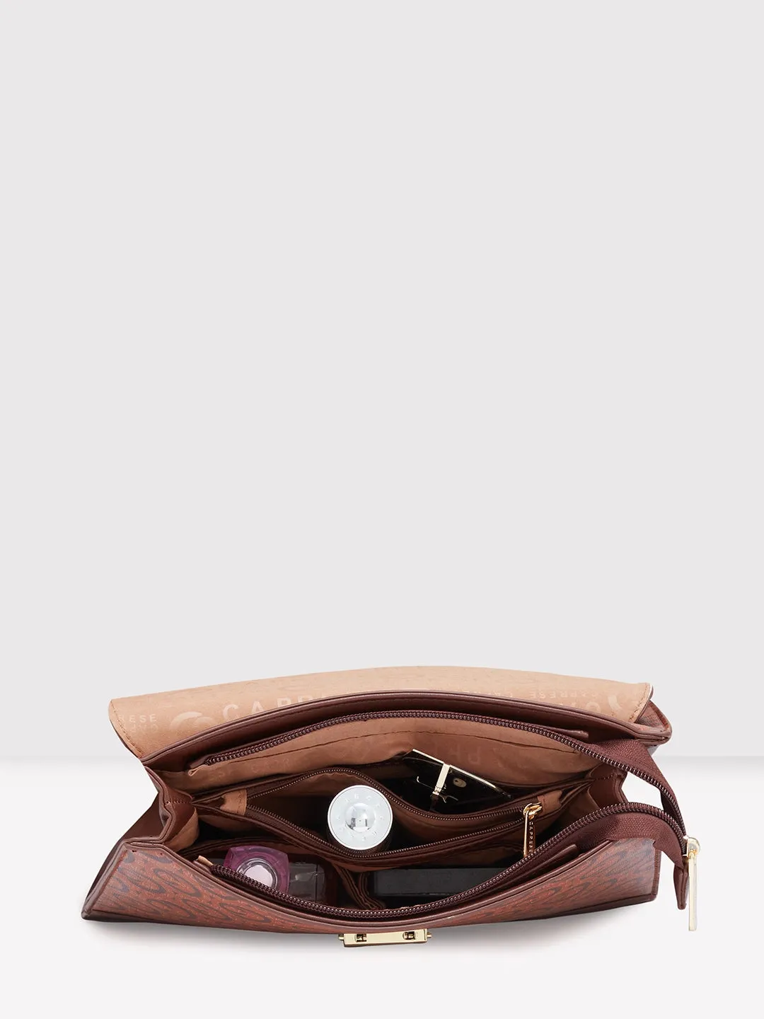 Caprese Cleo Satchel Medium Brown