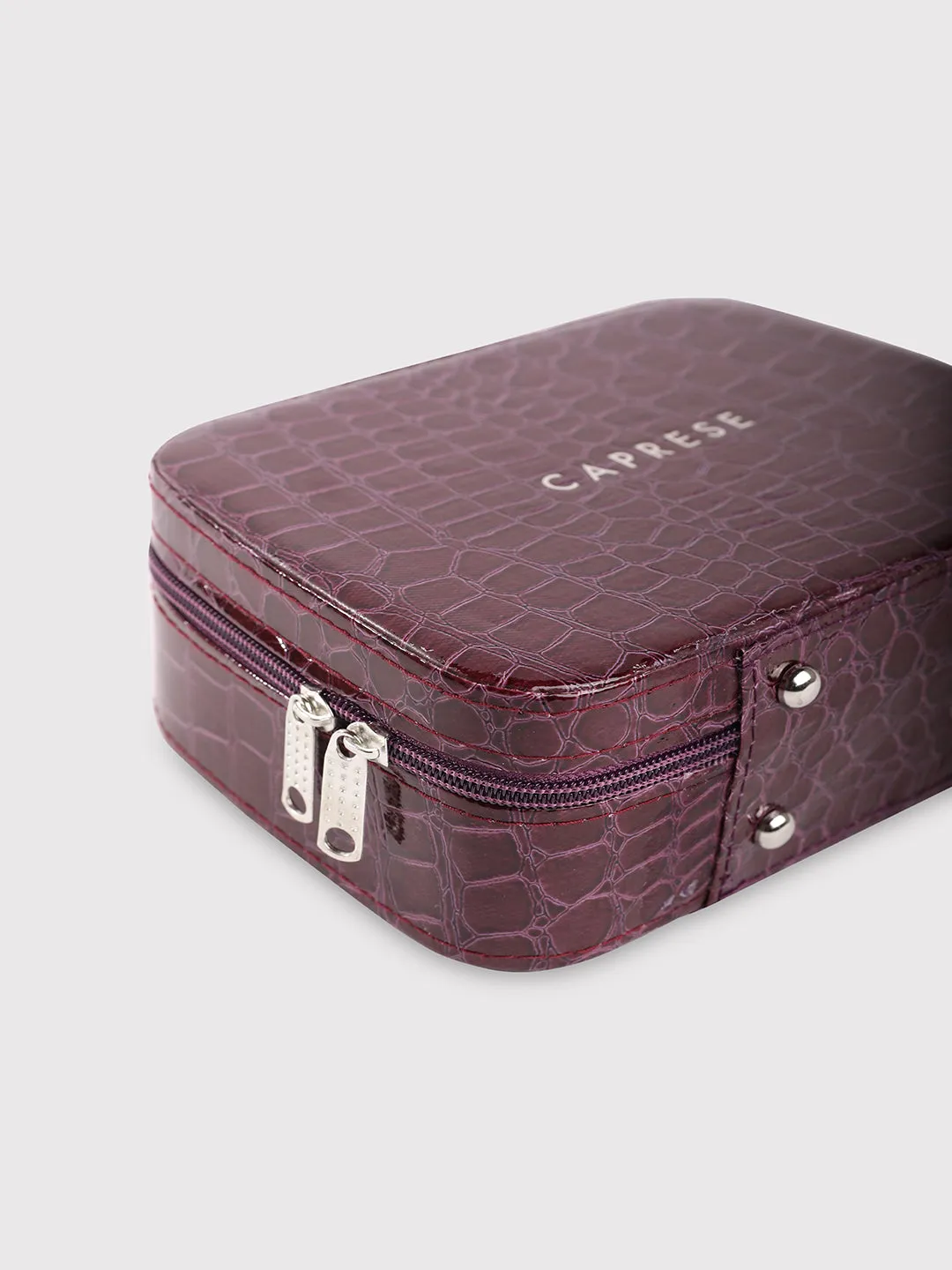 Small Cortney Caprese Vanity Case in Vibrant Purple