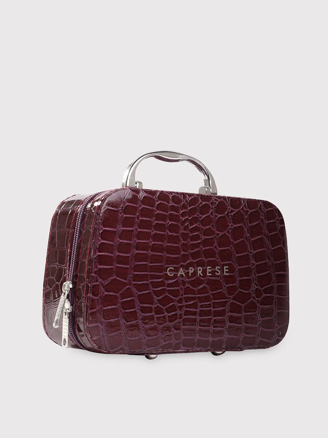 Small Cortney Caprese Vanity Case in Vibrant Purple