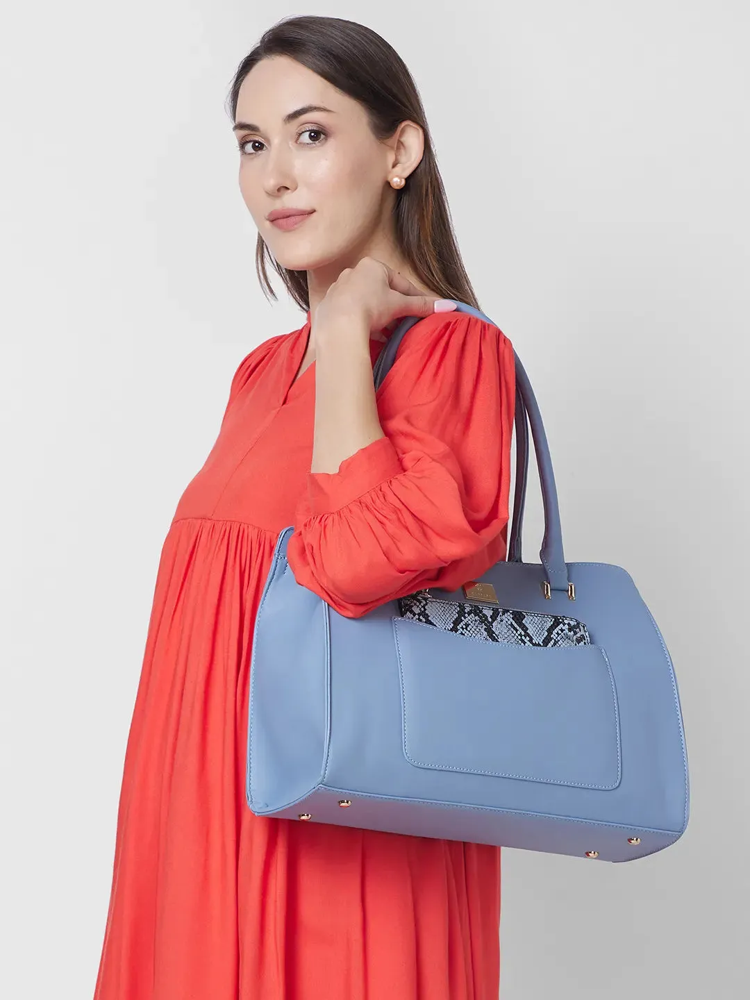 Caprese Ellis Satchel Large Blue